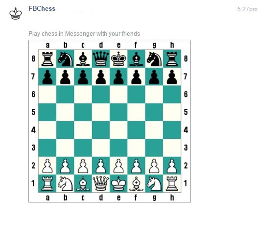 scacchi su Facebook Messenger