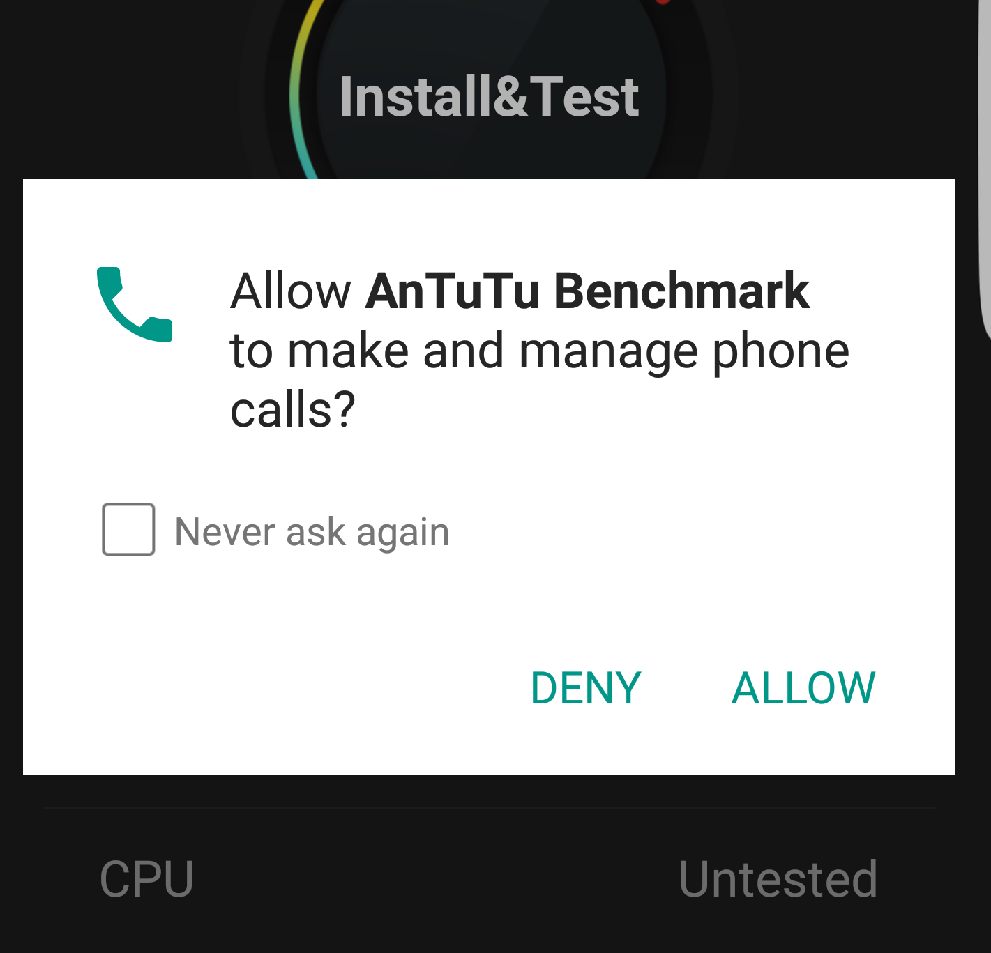 AnTuTu adgang til telefonopkald