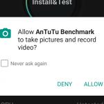 AnTuTu enregistrant des images et des films