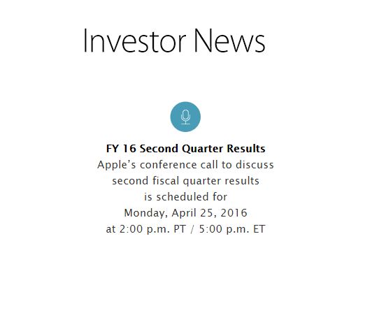 Informationen für Apple-Investoren