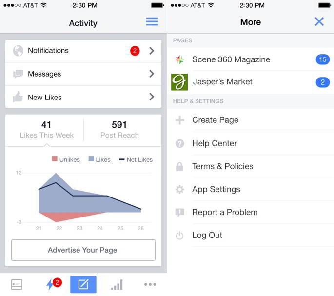 Opdatering af Facebook Pages Manager