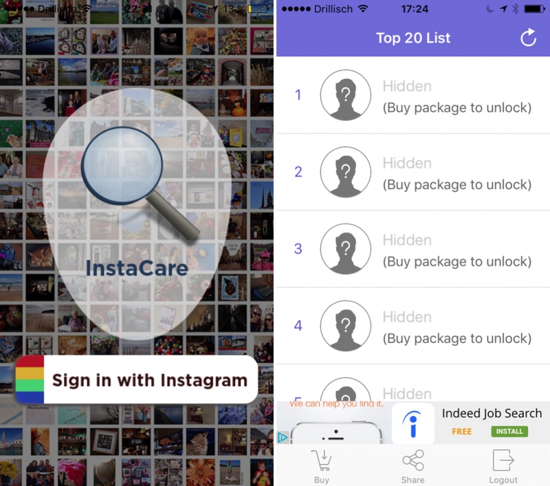 InstaCare roba contraseñas de Instagram