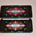 Confronto dello schermo dell'iPhone 7 Samsung Galaxy S1 Edge