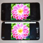 Confronto dello schermo dell'iPhone Samsung Galaxy S7 Edge