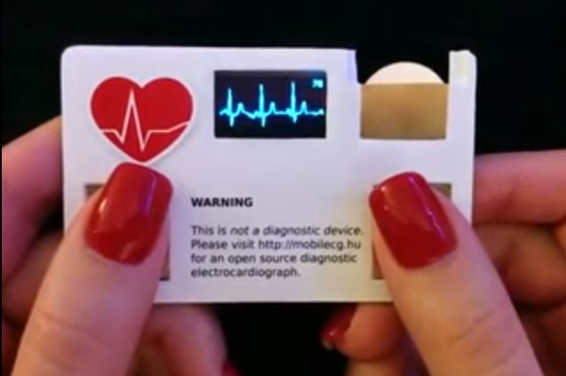 la carte de visite qui surveille votre fréquence cardiaque