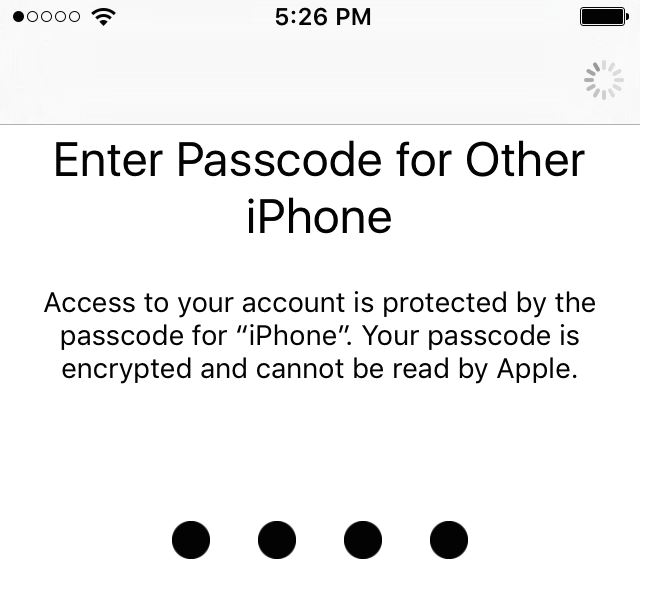 iPhone iCloud passcode