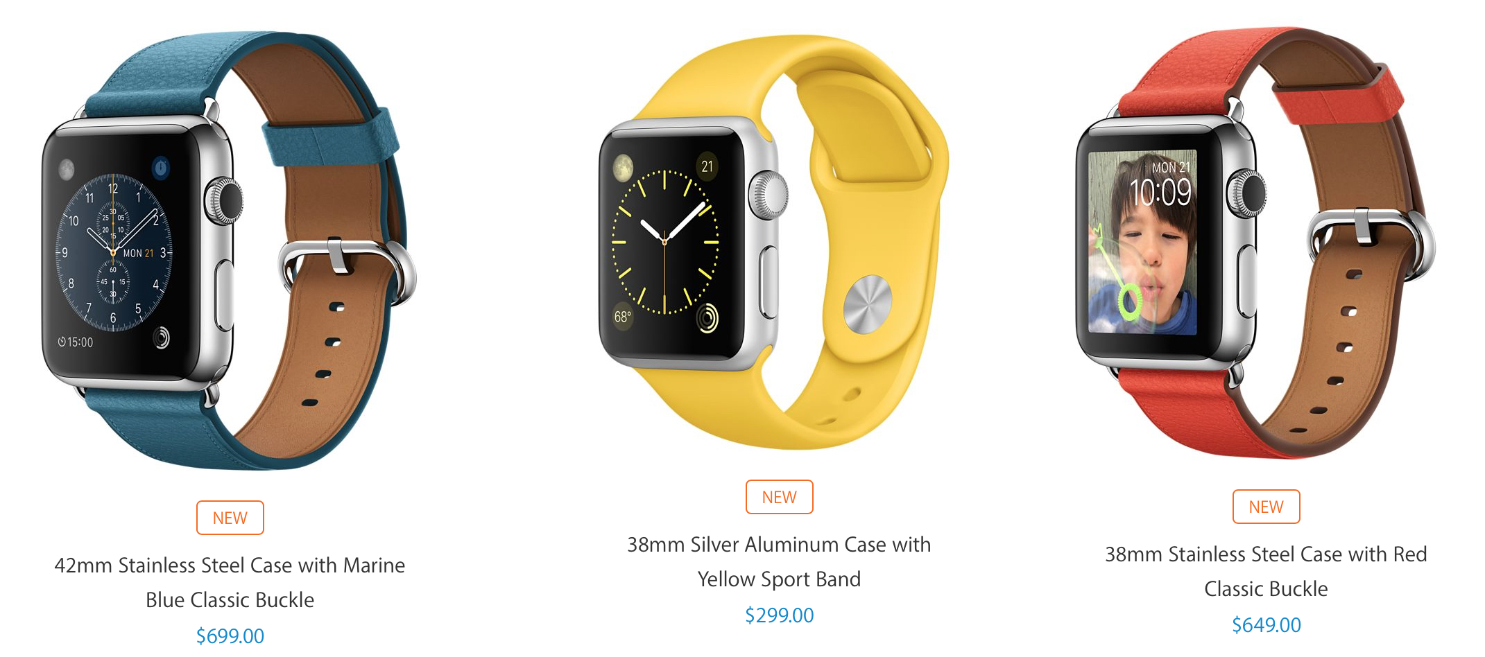 nouveaux bracelets Apple Watch