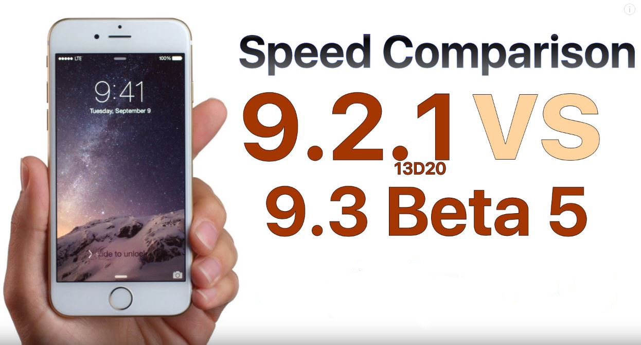 iOS 9.3 beta 5 vs iOS 9.2.1 performante - iDevice.ro