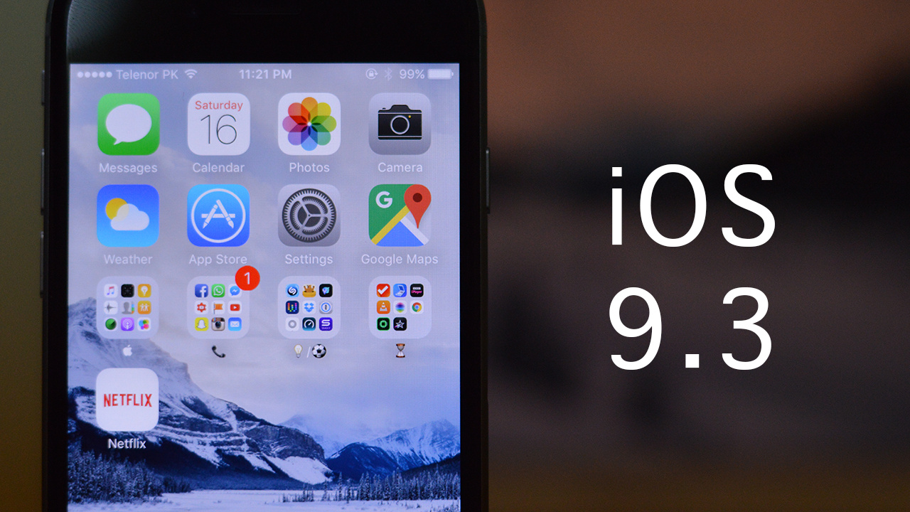 iOS 9.3 beta 7 poistaa animaatiot käytöstä