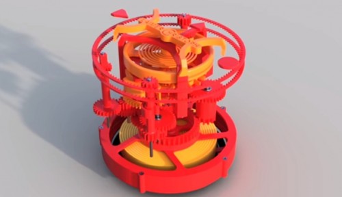 het eerste 3D-geprinte plastic horloge