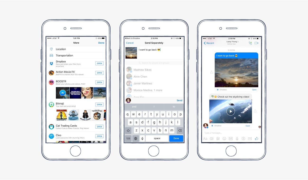 Facebook Messenger Dropbox