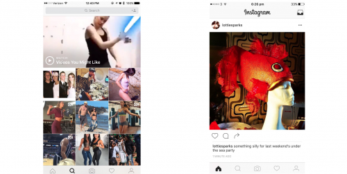 Instagram nieuw ontwerp