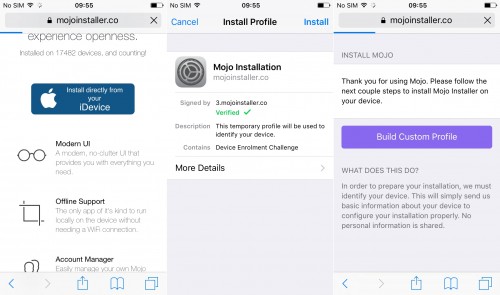 Installazione del jailbreak di Mojo Cydia