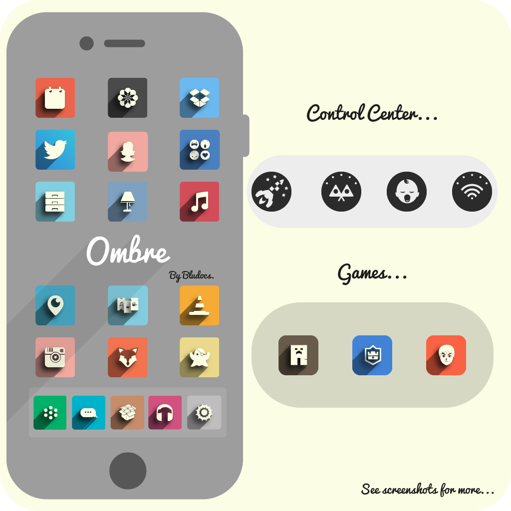 Ombre iOS 9 theme