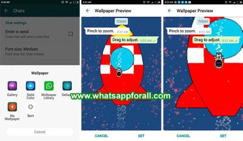 Aperçu de l'arrière-plan de WhatsApp Messenger