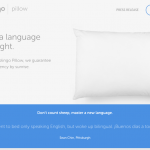poduszka duolingo do nauki języków obcych