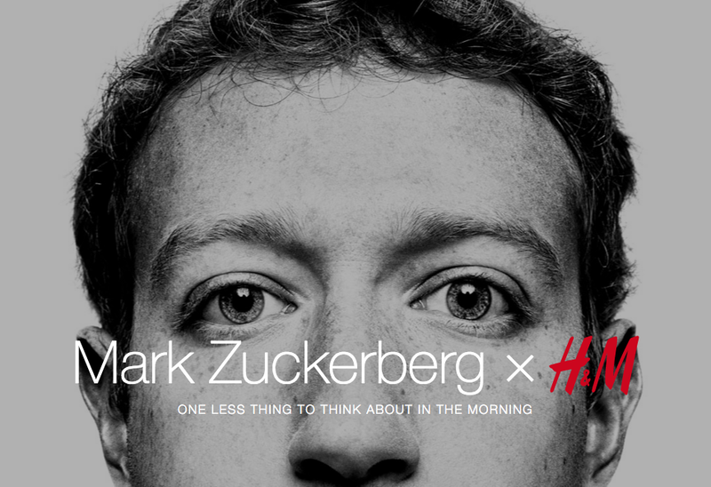 Ubrania marki H&M Marka Zuckerberga