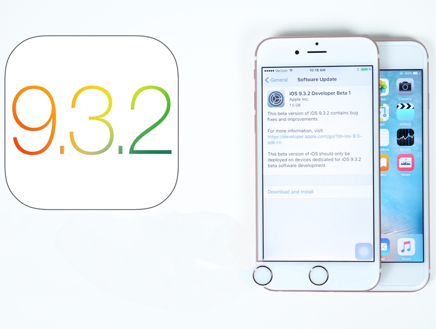 iOS 9.3.2 bêta publique 1