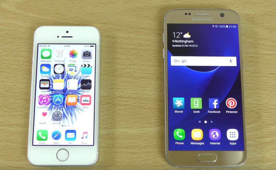 iPhone SE vs. Samsung Galaxy S7