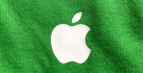 camiseta verde de la tienda de manzana