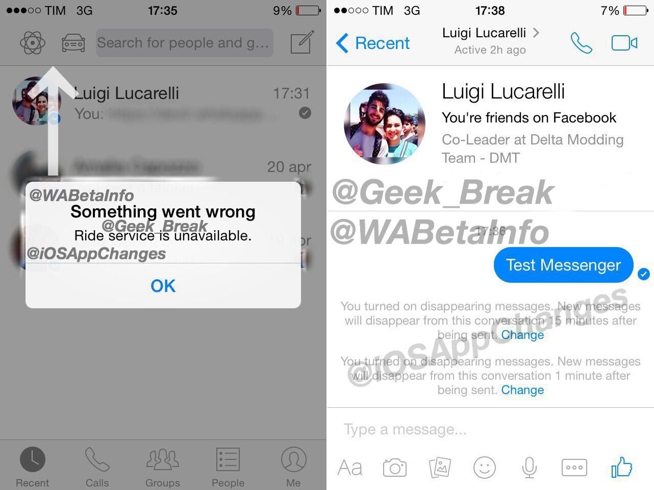 Facebook Messenger mesaje dispar 1