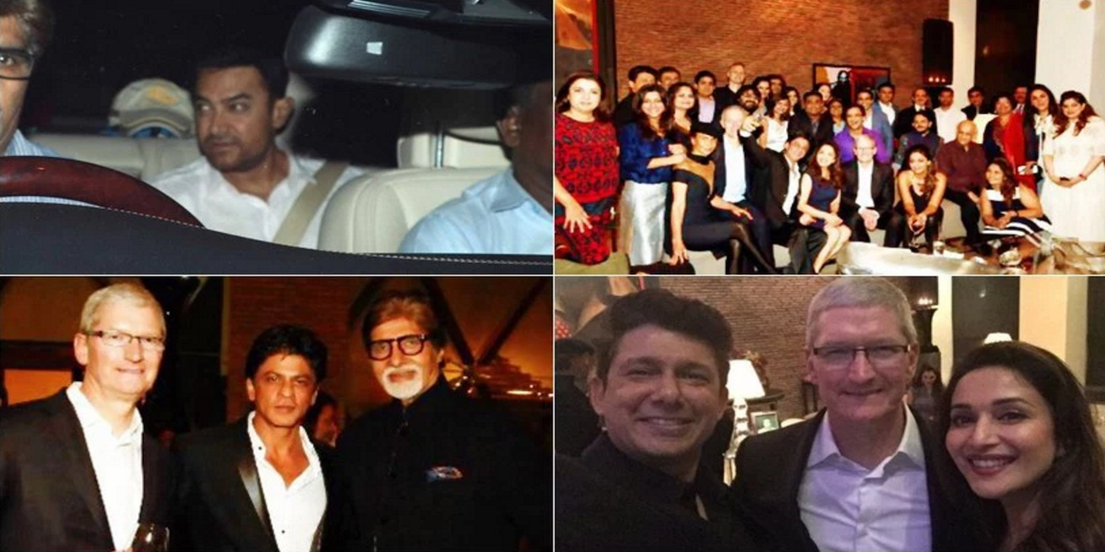 Tim Cook parties India