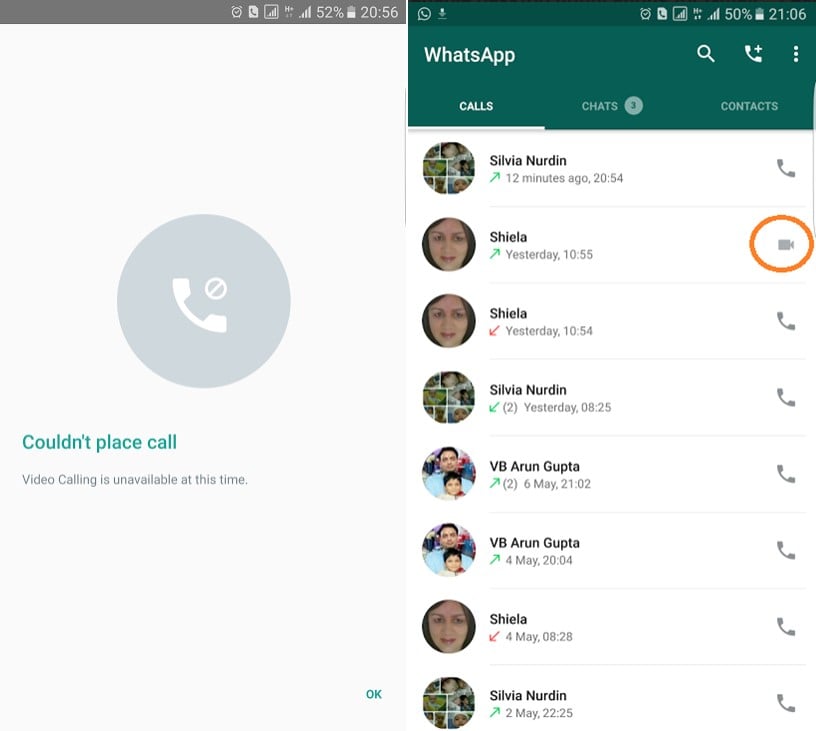 WhatsApp Messenger video apeluri