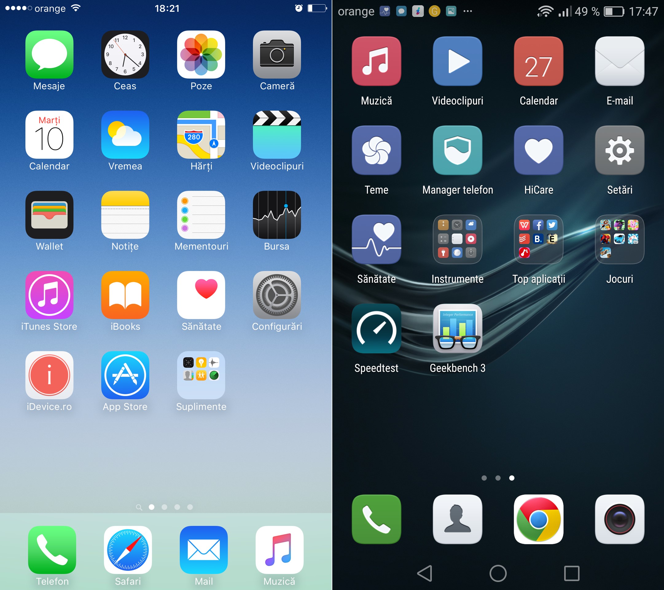 iPhone 6S contre Huawei P9 clone 1