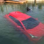 car submerged in water