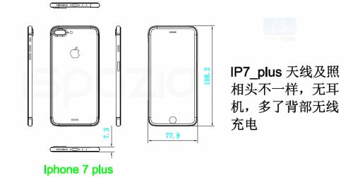 Schizzo dell'iPhone 7 Plus