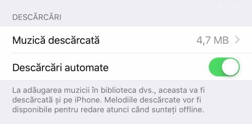 Apple Music iOS 10 descarcari