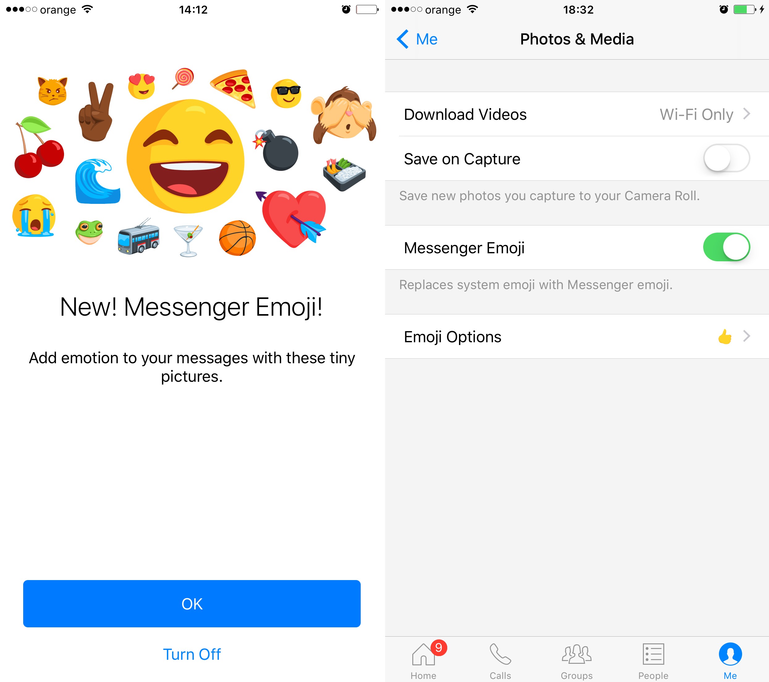 acces dezactivare emoji Facebook