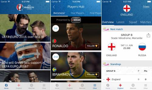 iPhone-Anwendungen zur EM 2016