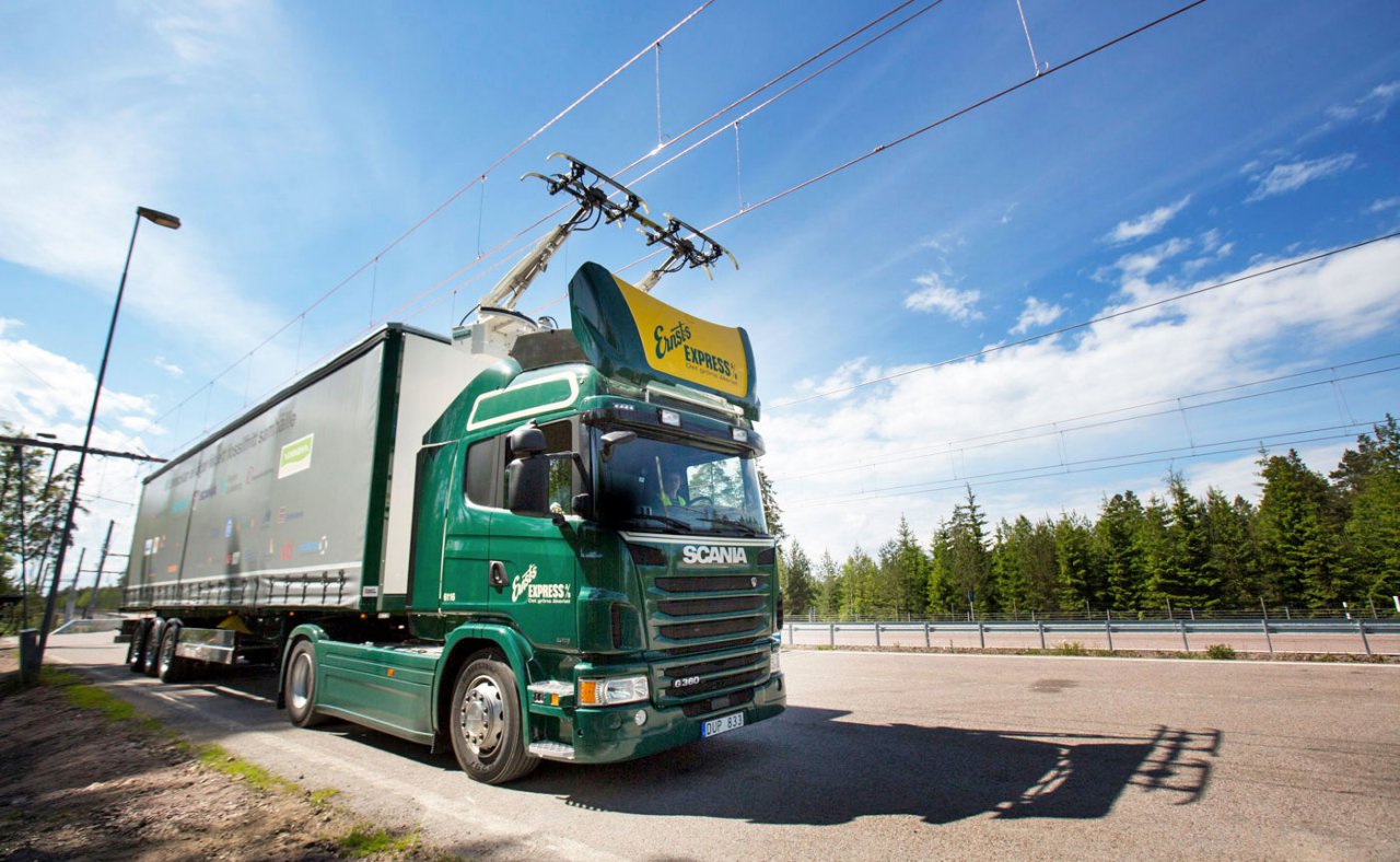 elektrifizierte Autobahn Schweden