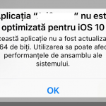 avertisment 64 biti iOS 10