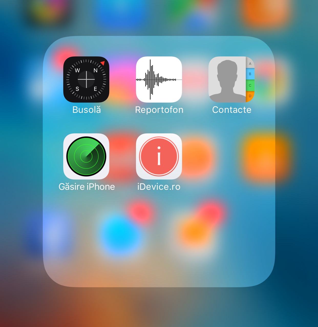iOS 10 folder