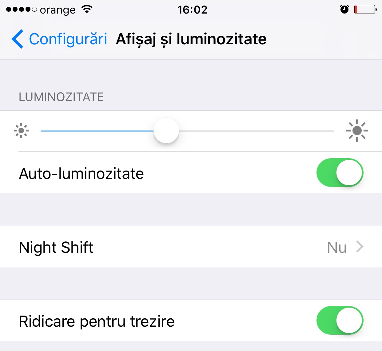 dezactivare iOS 10 Raise to wake