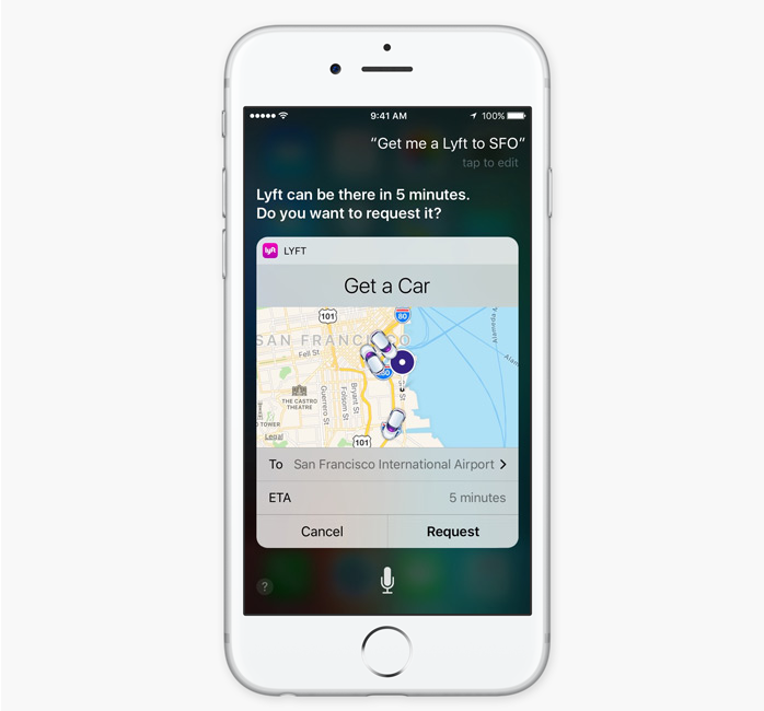 iOS 10 Siri aplicatii terte