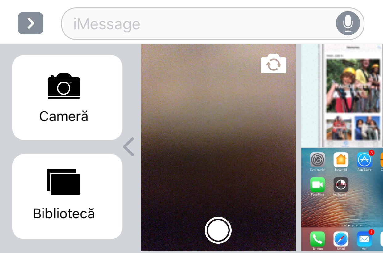 iOS 10 biblioteca foto Mesaje