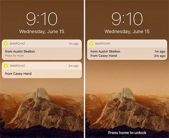 iOS 10 concept notificari