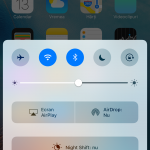 iOS 10 Control Center-gränssnitt