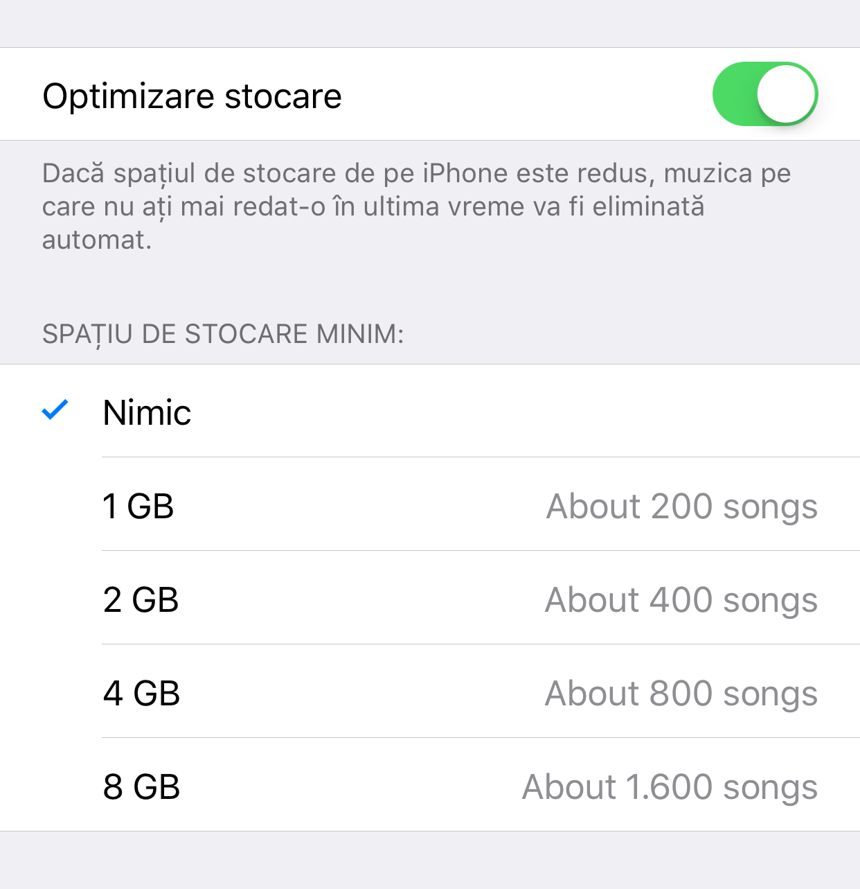 optimización del espacio en ios 10