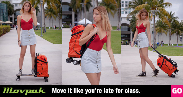 portable vehicle and women's backpack