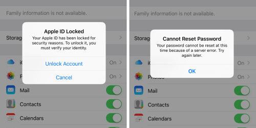 Apple-ID blockerat