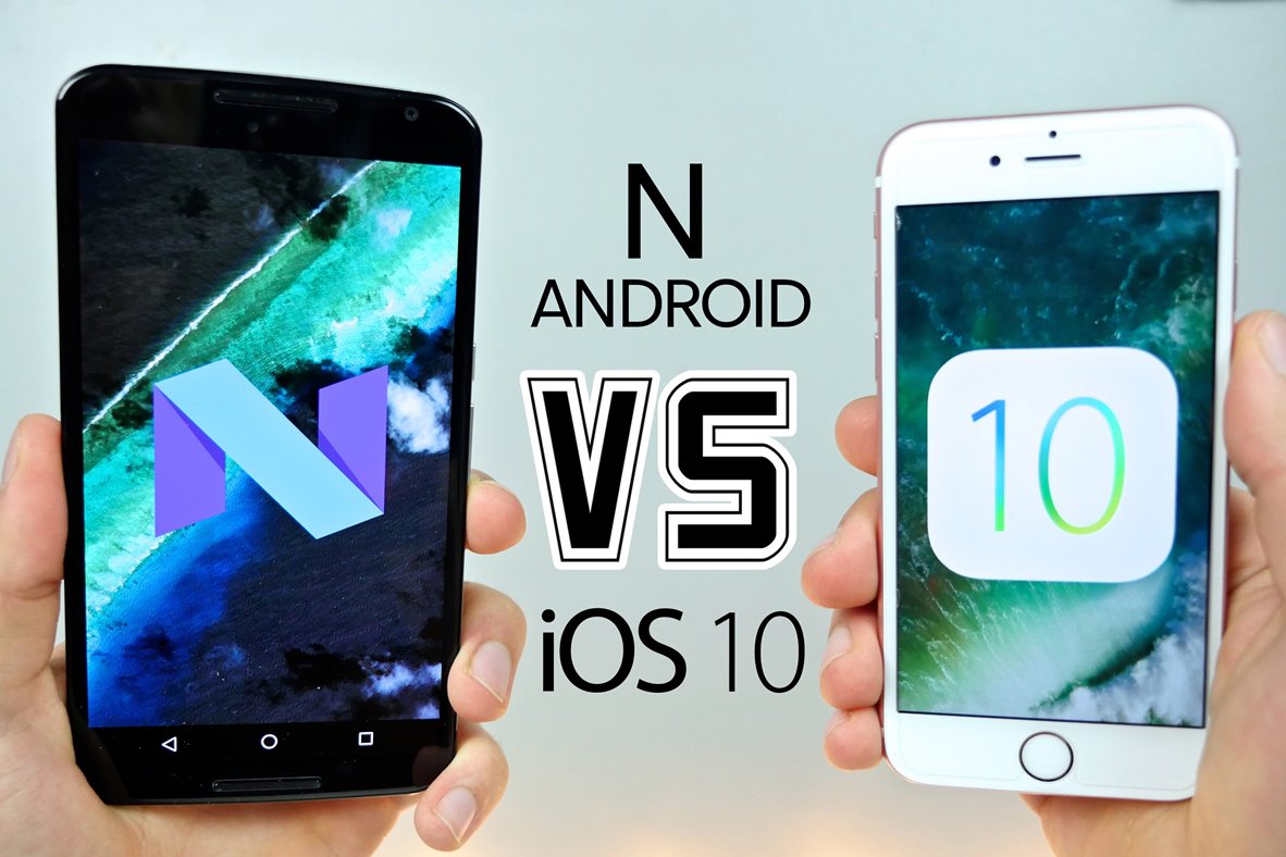 android 7 contre ios 10