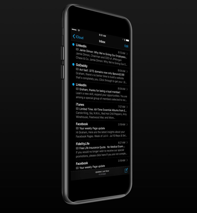 iphone 7 space black dark mode 1