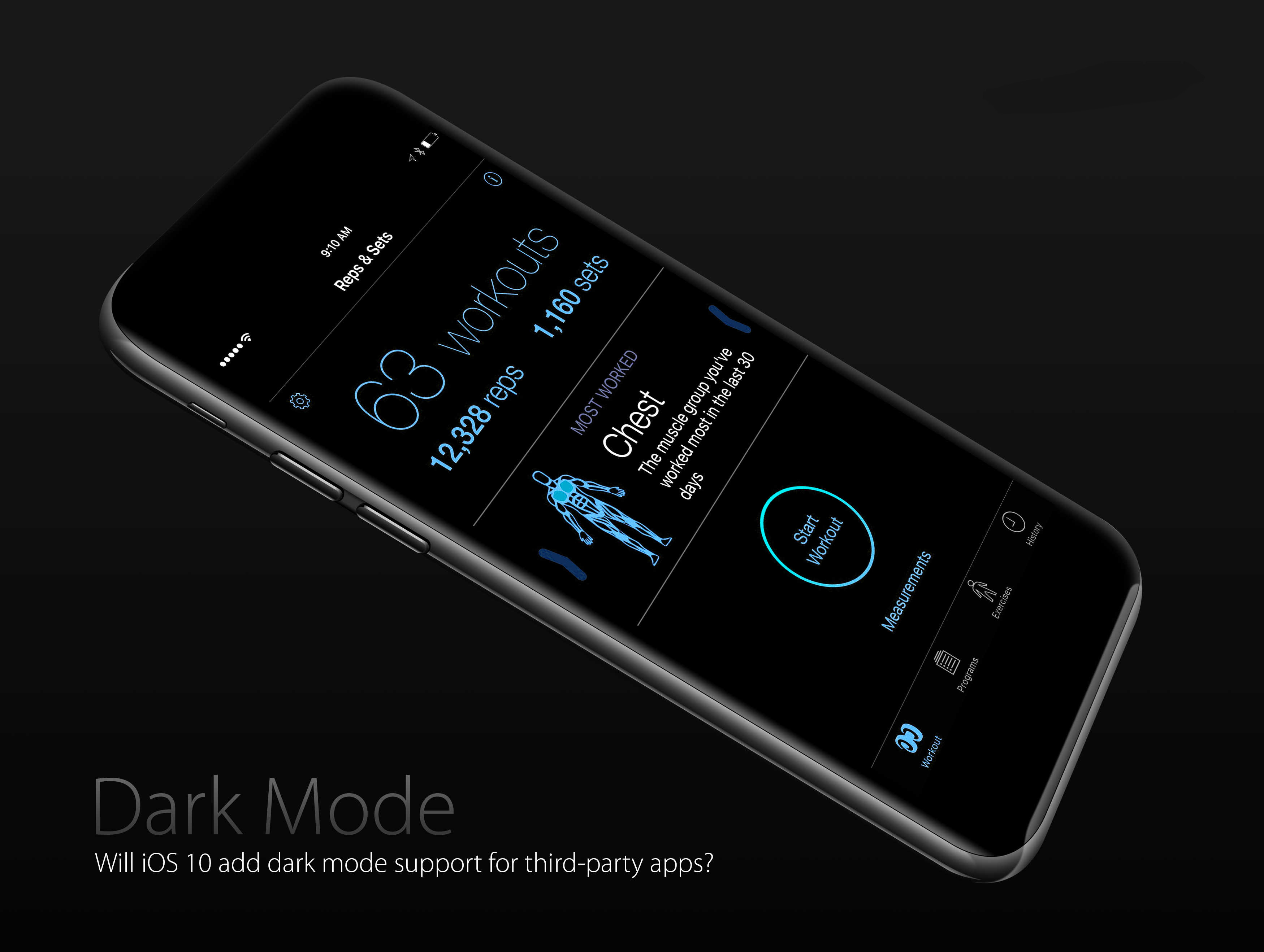 iPhone 7 Space Black Dark Mode 2