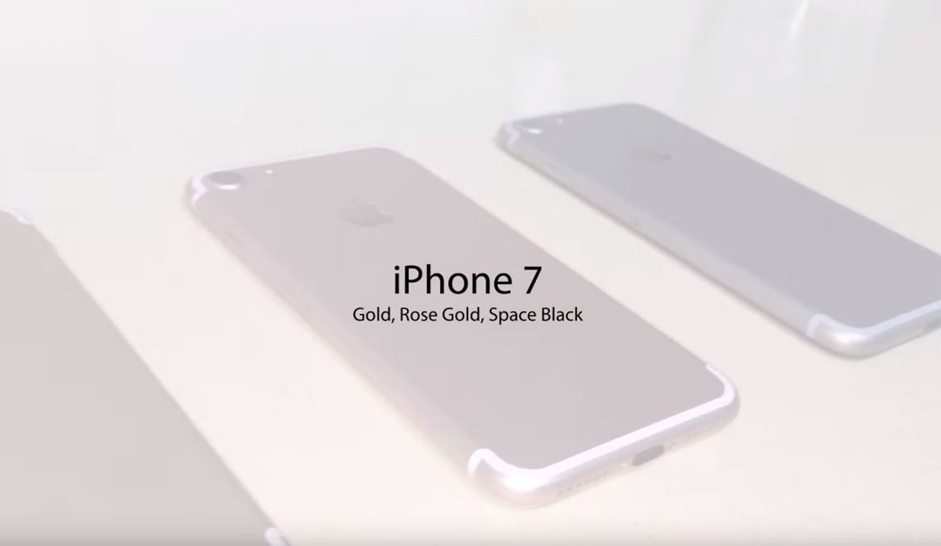 iPhone 7 w kolorze różowego złota w kolorze czarnym