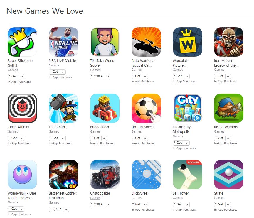 new games love we