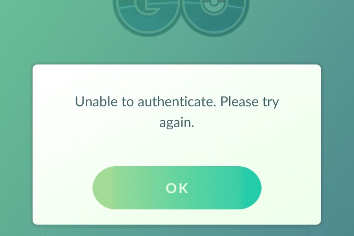 login problem med pokemon go